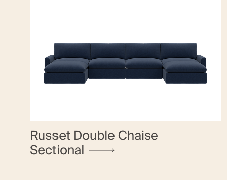 Russet Double Chaise Sectional