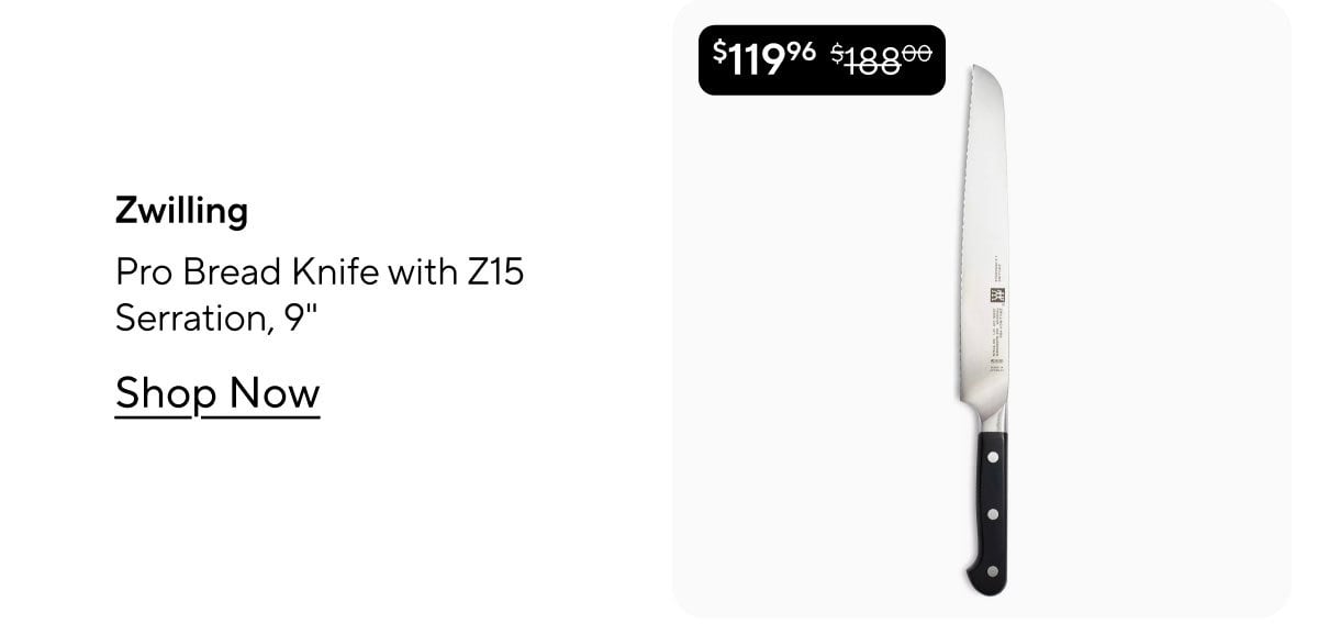 Zwilling Pro Bread Knife with Z15 Serration, 9