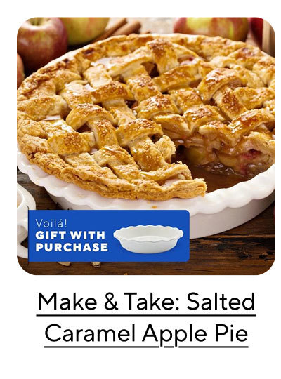 Take & Bake: Salted Caramel Lattice-Top Apple Pie + Pie Dish
