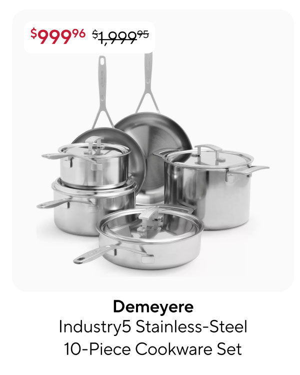 Demeyere Industry5 Stainless-Steel Cookware Set, 10-Piece